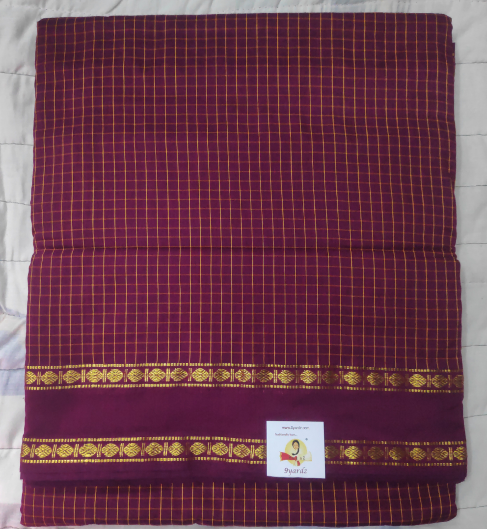 Kalyani Cotton checked  9.5 yards