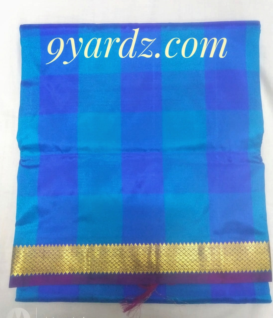 Pure silk 9.5 yards madisar checks