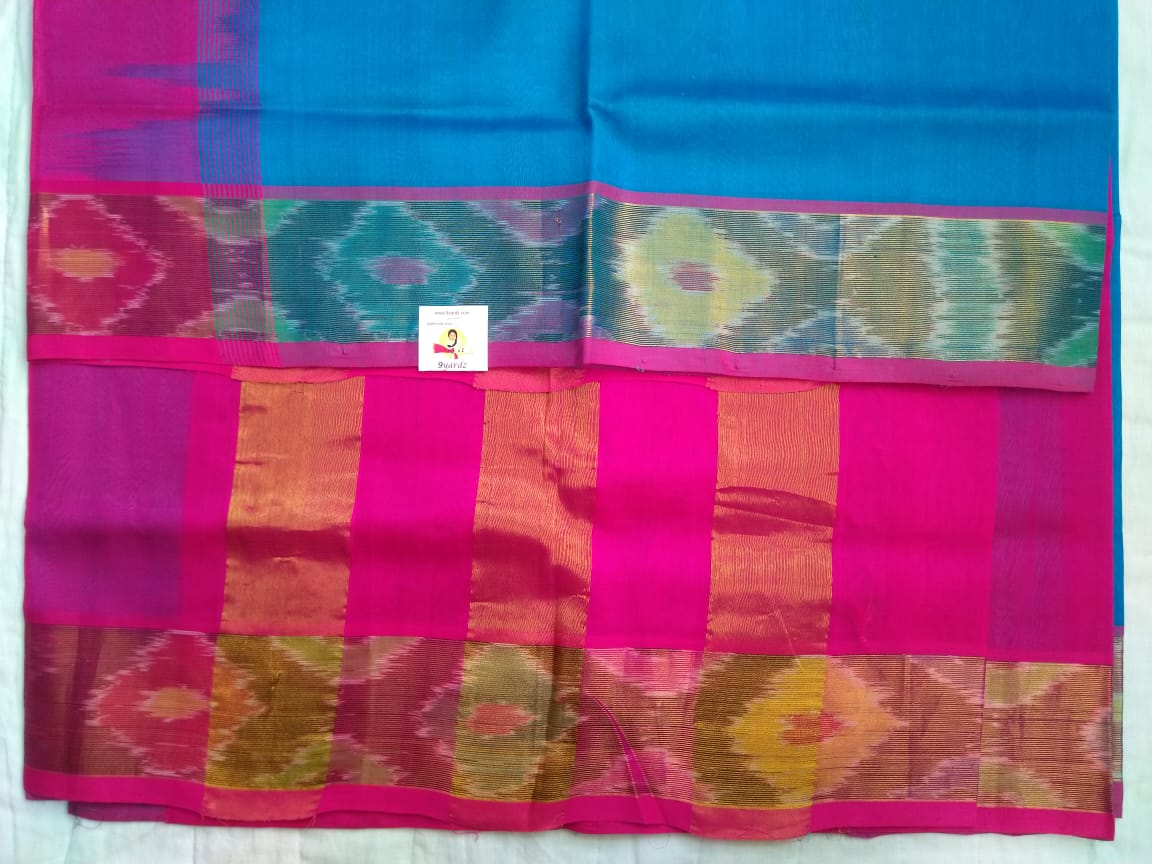 Pure silk cotton- Pochampalli border