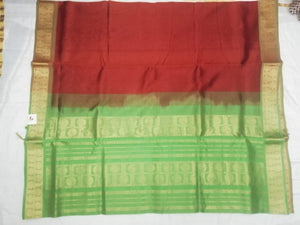 Pure silk cotton(madisar)- Rudhraksha border