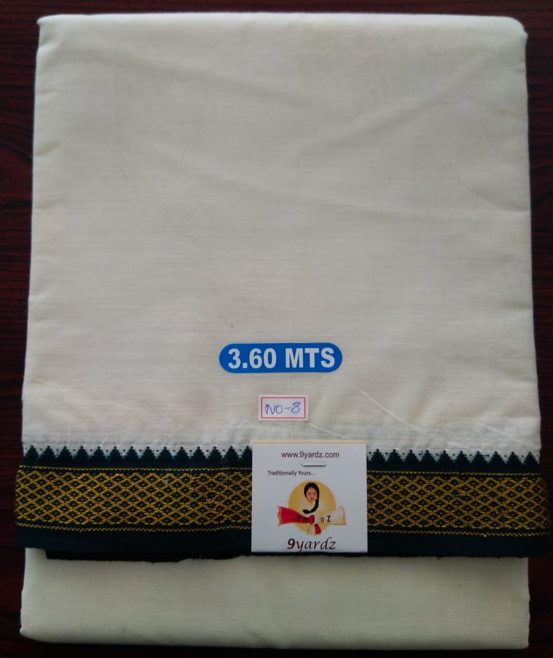 Unbleached dhothi - Mayilkann 8 muzam