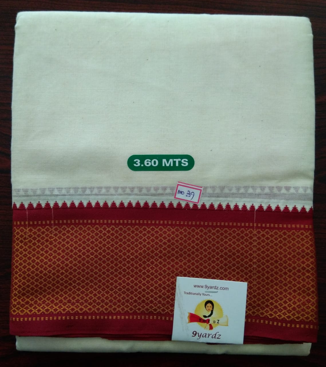 Unbleached dhothi - Mayilkann