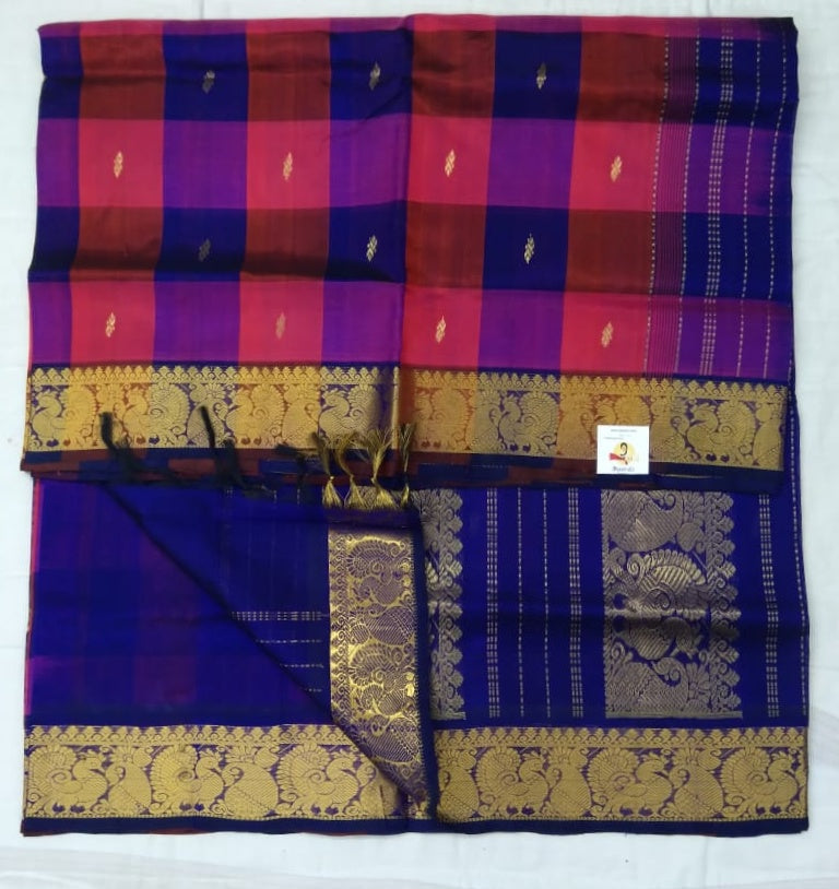 Pure Silk Cotton -checked with butta