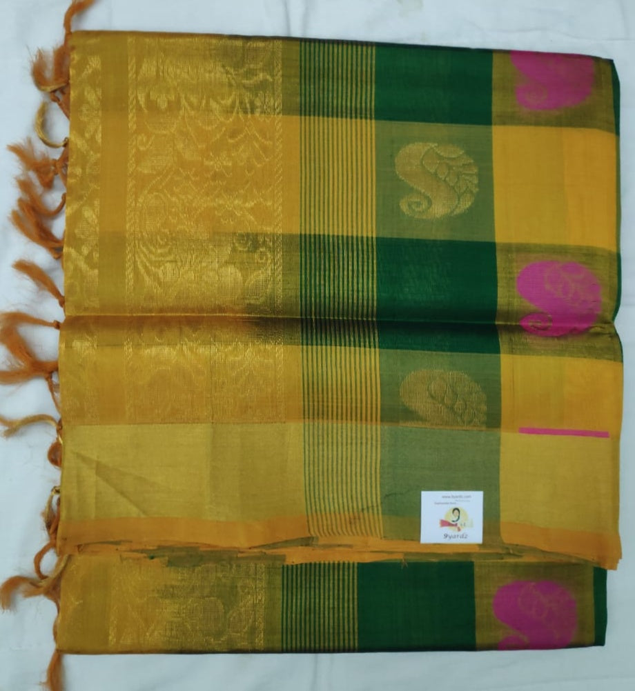 Pure Silk Cotton- colour butta