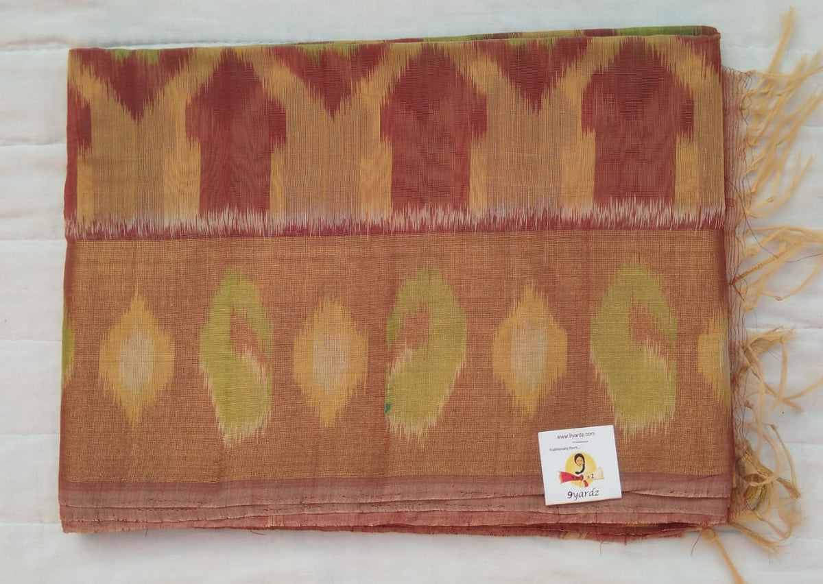 Kora silk cotton- Pochampalli/ikkat