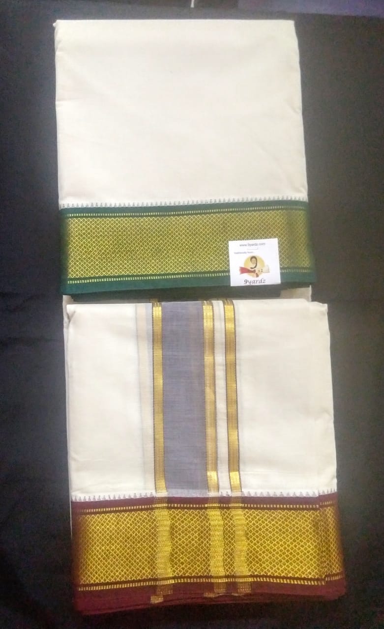 Pure cotton Muhurtham dhoti 10*6 13kann