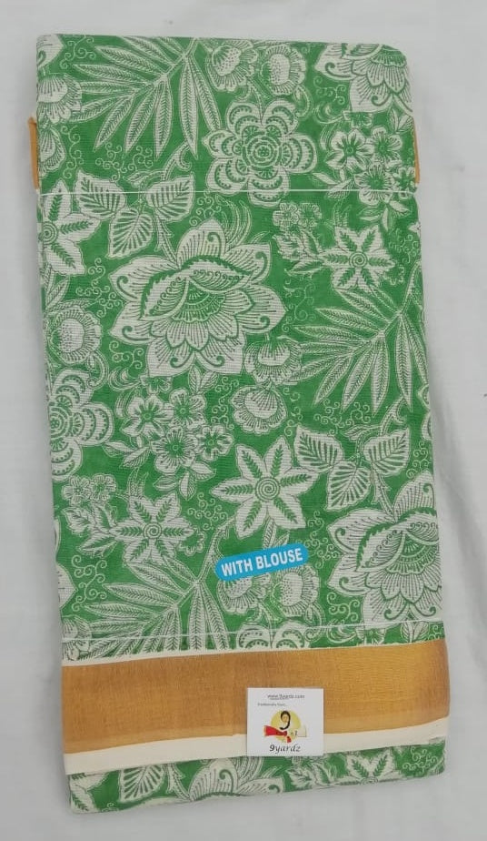 Cotton printed saree