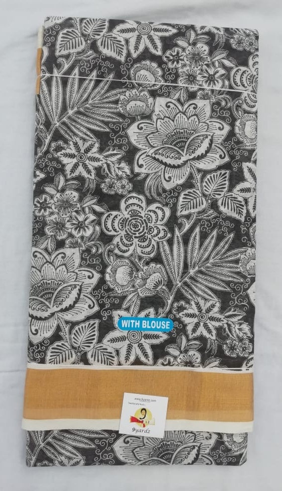 Cotton printed saree