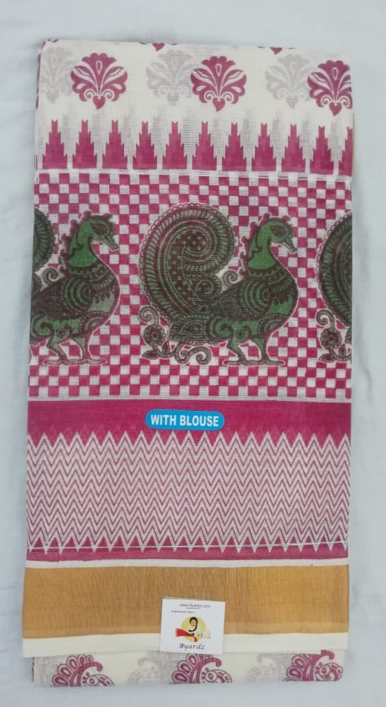 Cotton printed saree