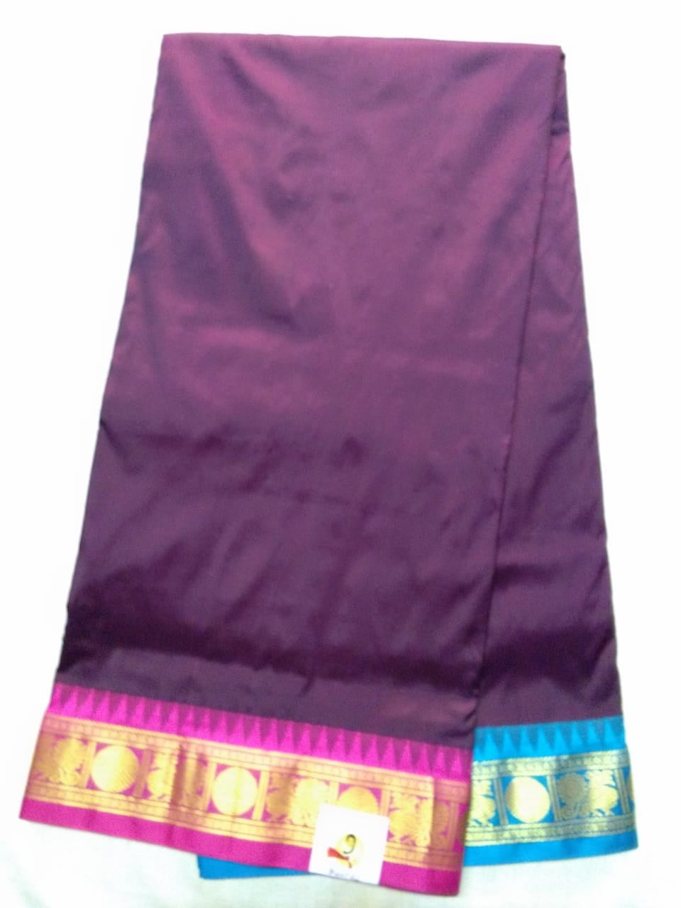 Pure silk 10 yards madisar Ganga Jamuna border