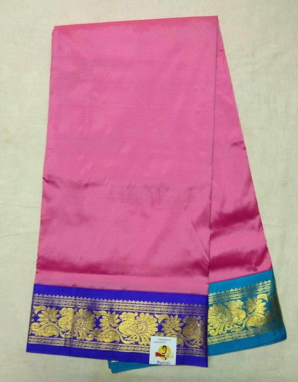 Pure silk 10 yards madisar Ganga Jamuna border