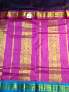 Pure silk 10 yards madisar Ganga Jamuna border
