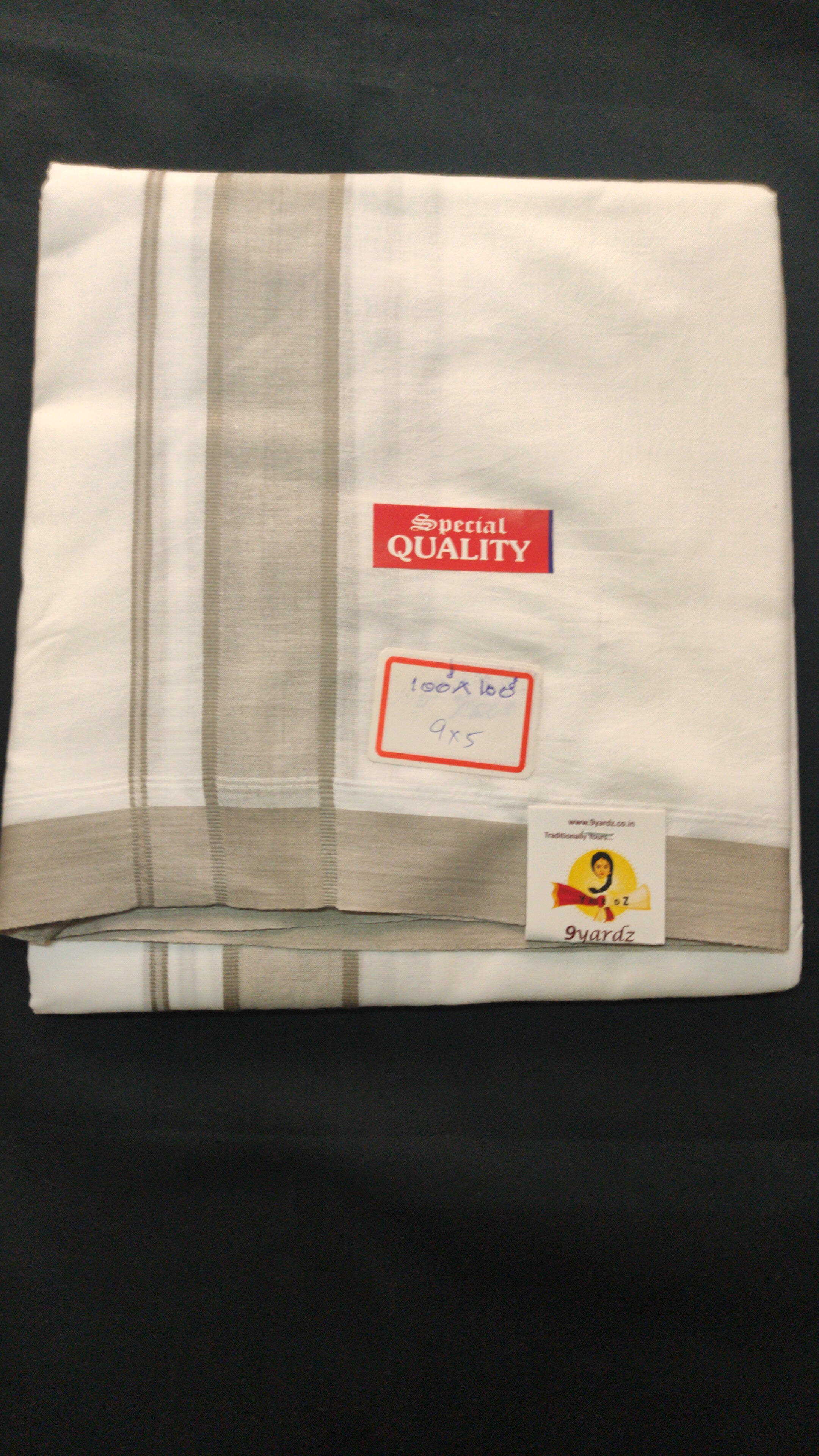 Soft Cotton bleached dhothi 9*5