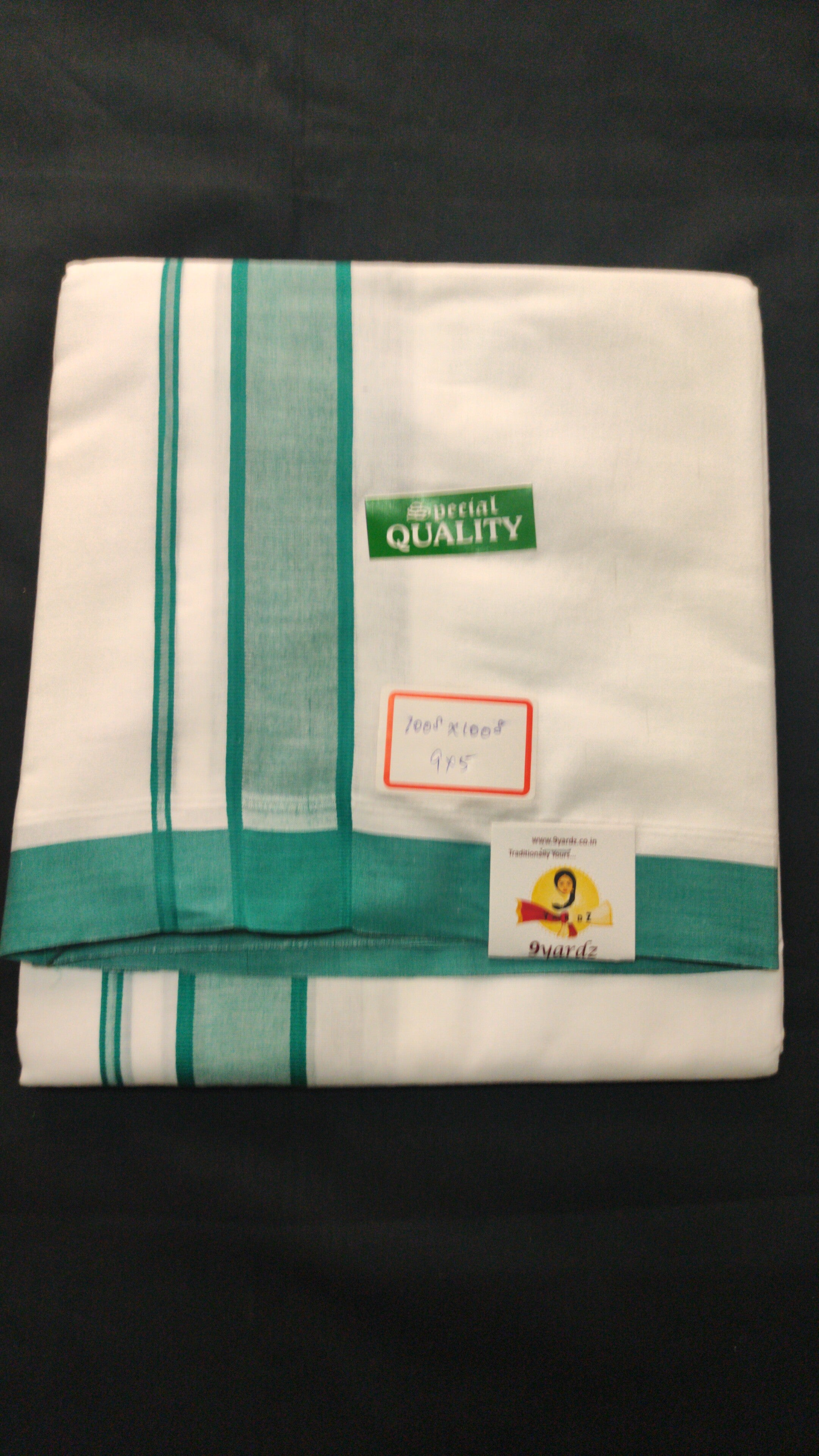 Soft Cotton bleached dhothi 9*5