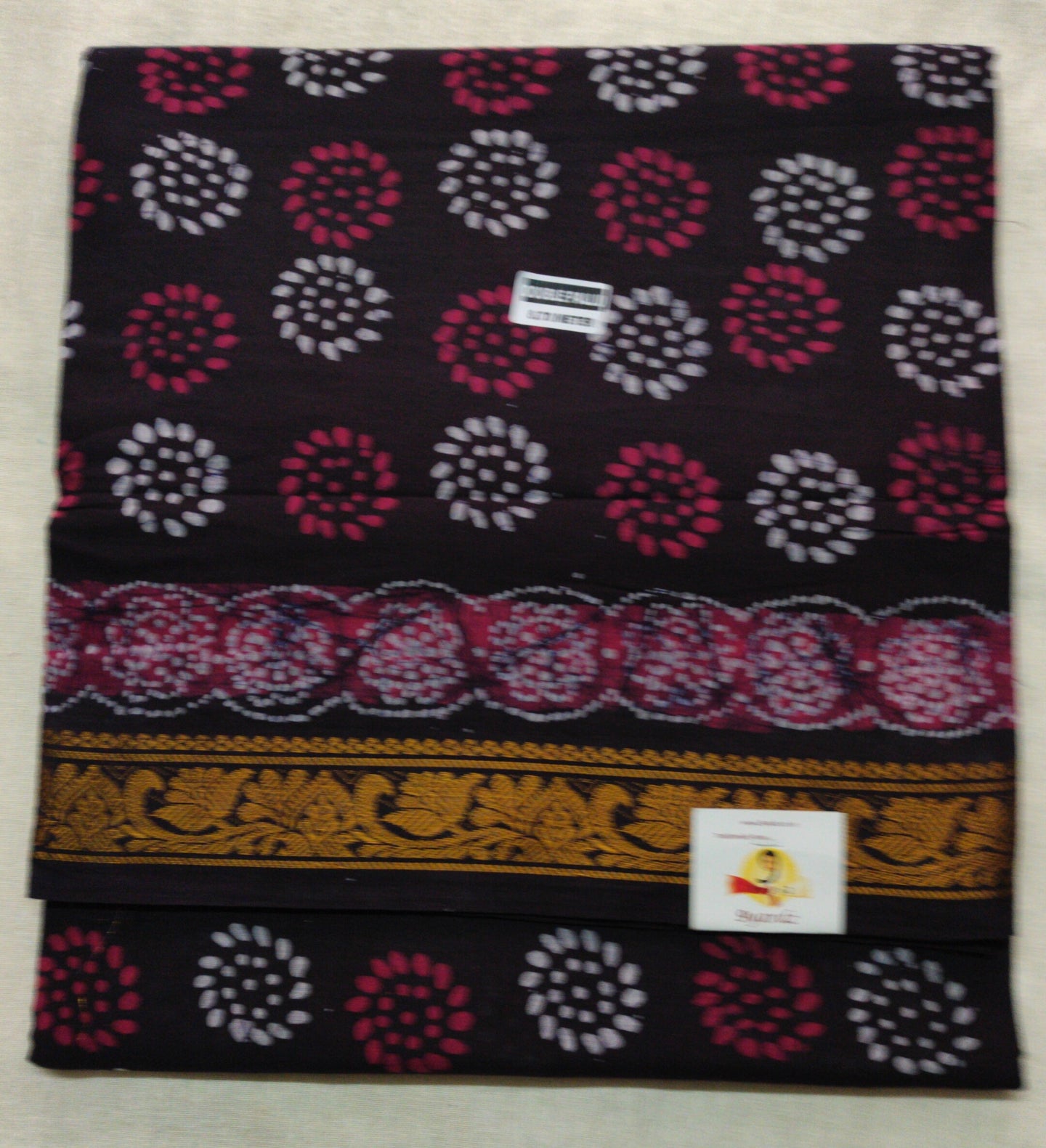 Sungudi bathik - double pallu 9.5 yards