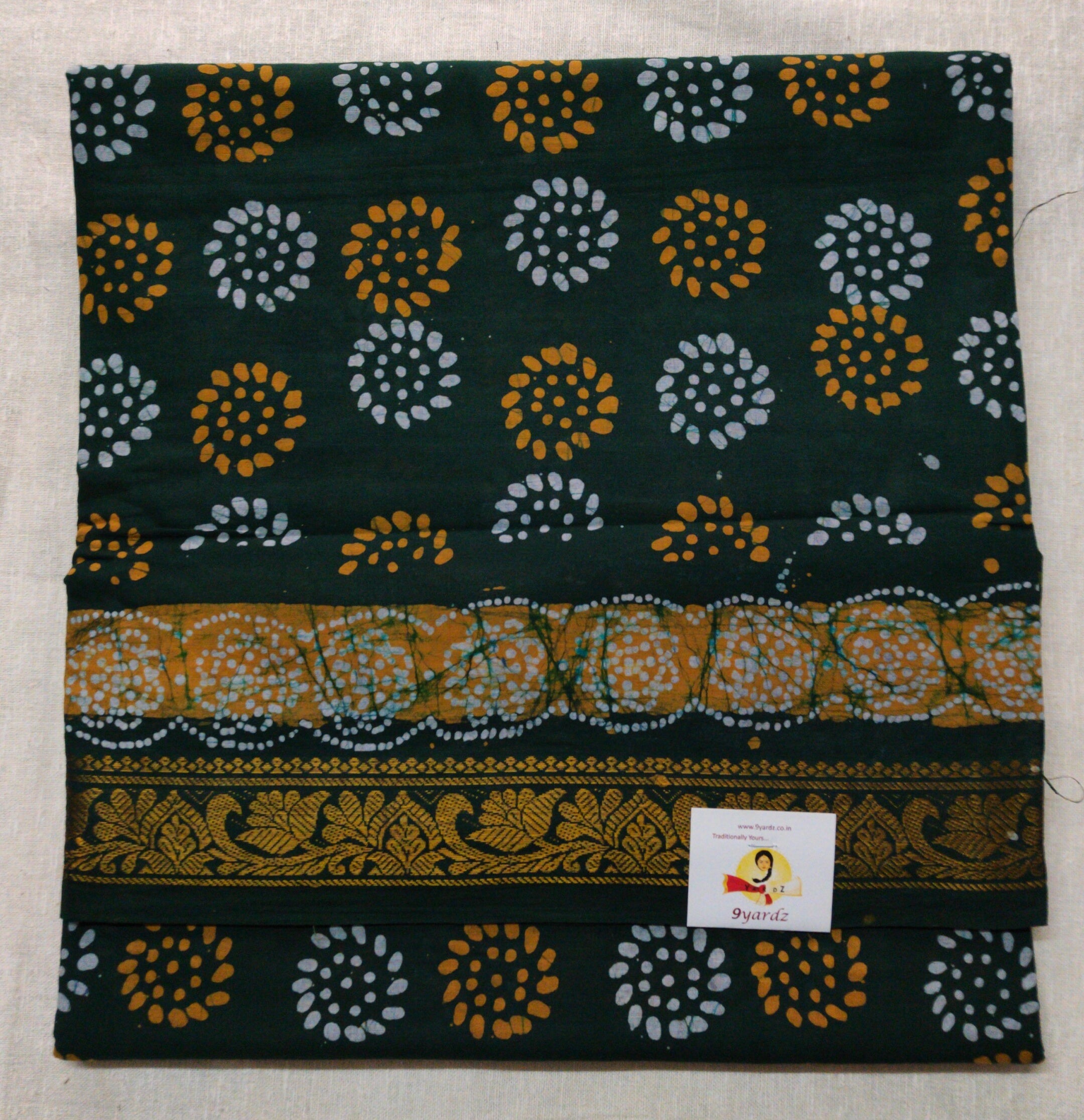 Sungudi bathik - double pallu 9.5 yards
