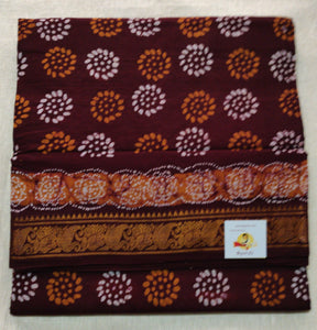 Sungudi bathik - double pallu 9.5 yards