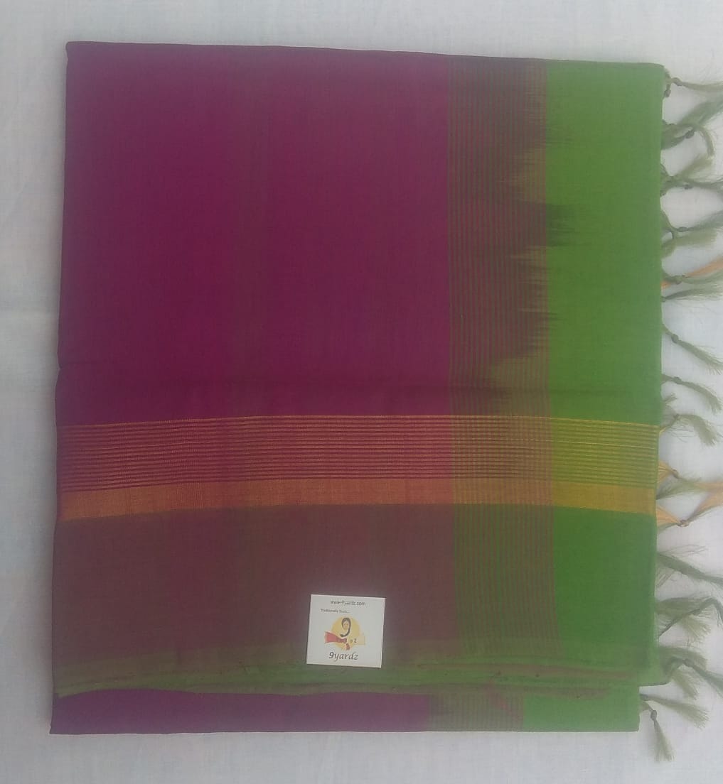 Guddanj border- Andhra Silk Cotton 6 yards
