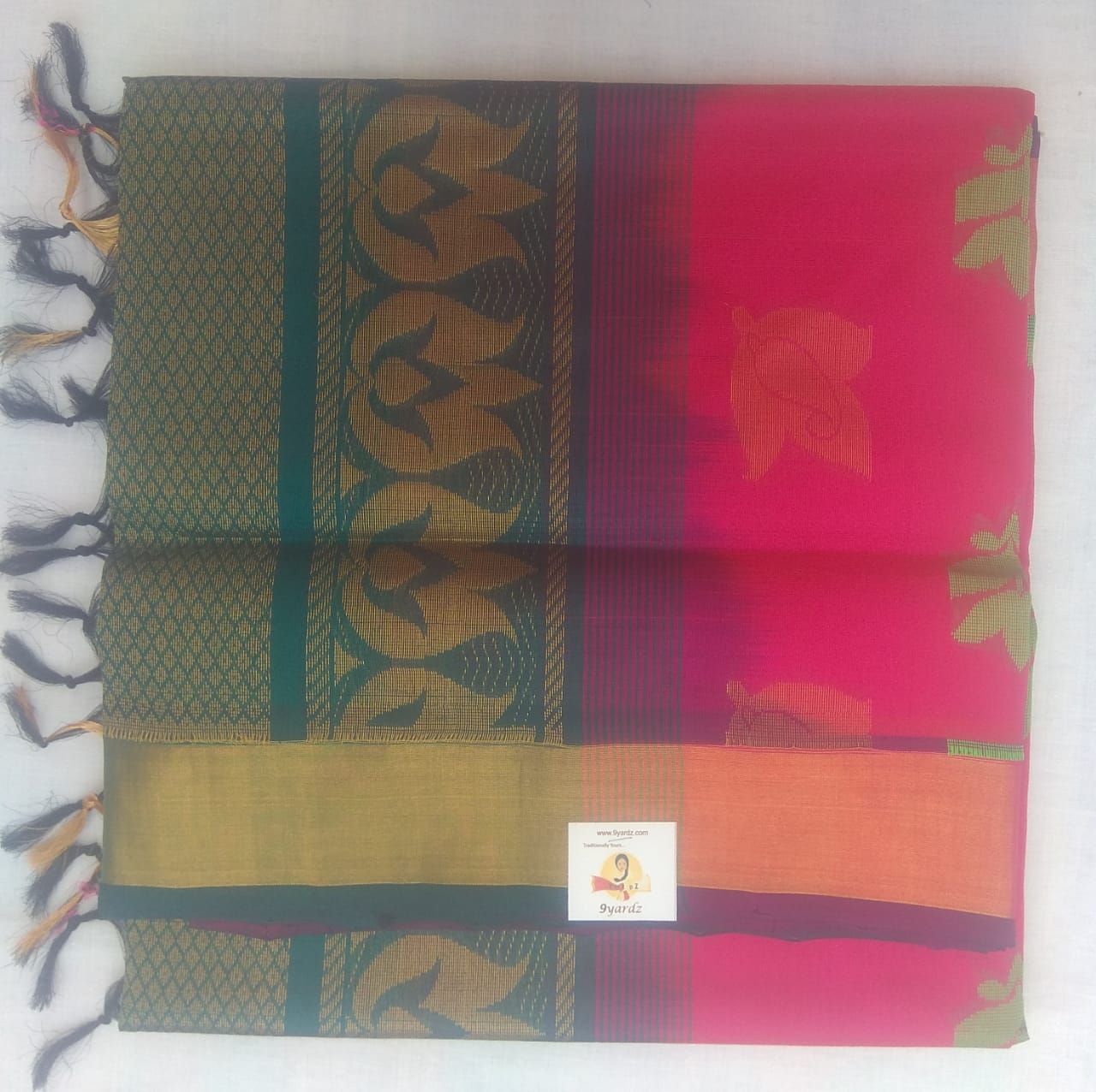 Rich jari butta in body with rich pallu- Andhra Silk Cotton 6 yards