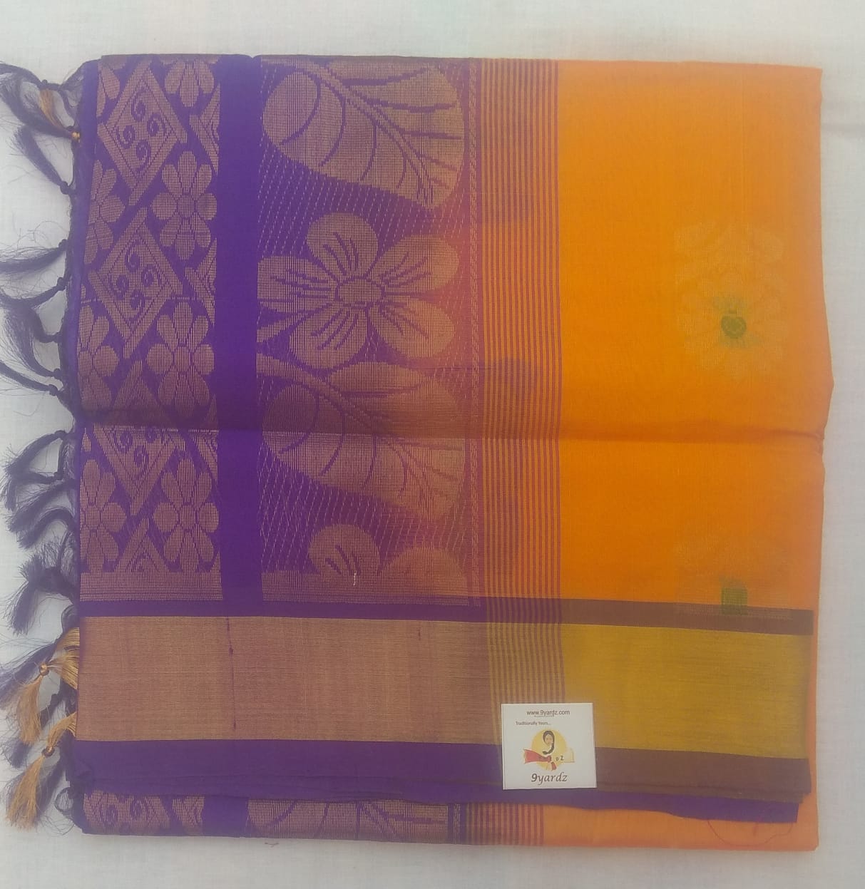 Rich jari butta in body with rich pallu- Andhra Silk Cotton 6 yards