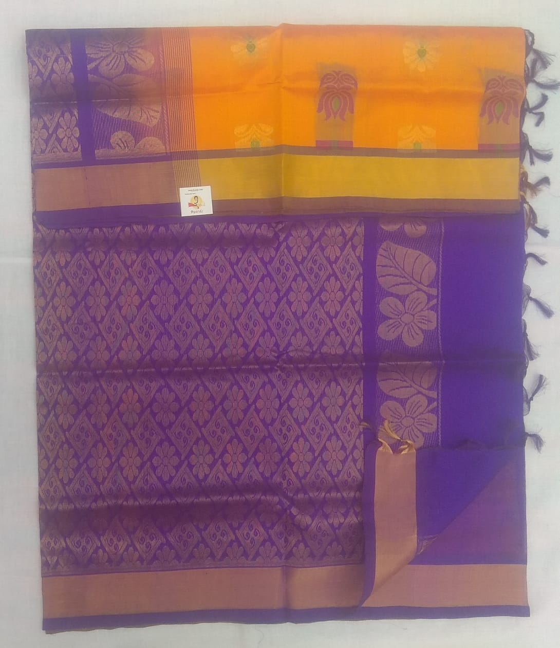 Rich jari butta in body with rich pallu- Andhra Silk Cotton 6 yards