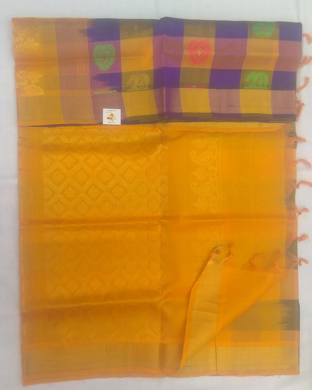 Rich jari butta in body with rich pallu- Andhra Silk Cotton 6 yards