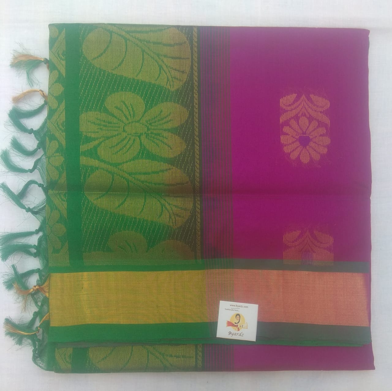 Rich jari butta in body with rich pallu- Andhra Silk Cotton 6 yards