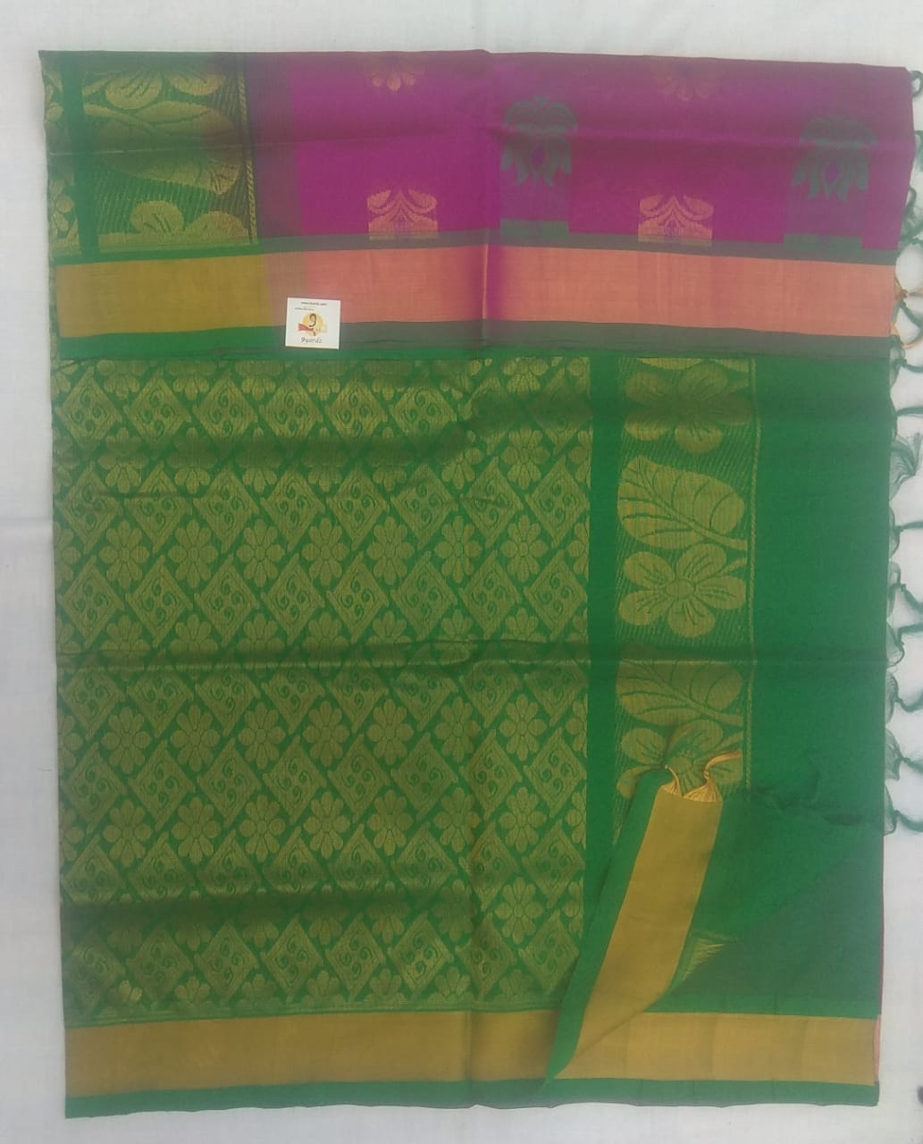 Rich jari butta in body with rich pallu- Andhra Silk Cotton 6 yards
