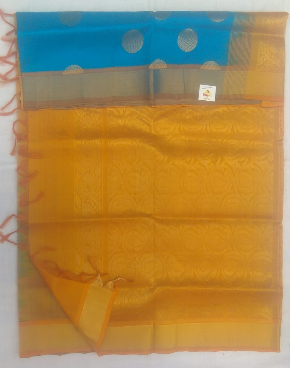 Rich jari butta in body with rich pallu- Andhra Silk Cotton 6 yards