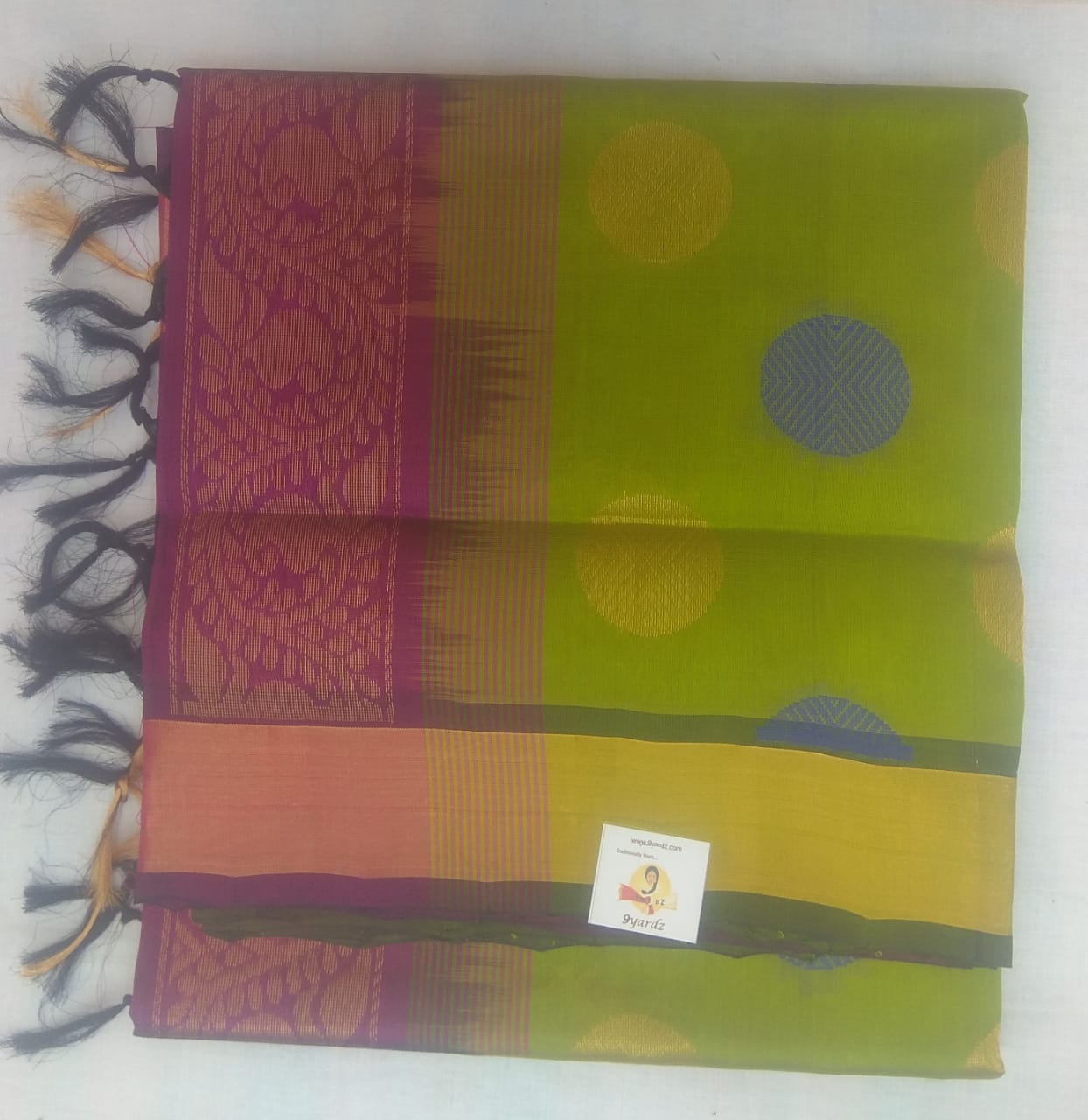 Rich jari butta in body with rich pallu- Andhra Silk Cotton 6 yards