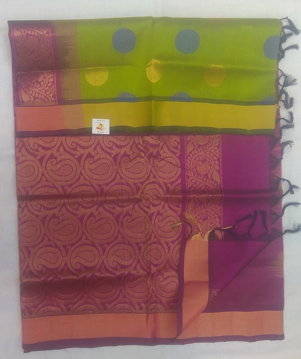 Rich jari butta in body with rich pallu- Andhra Silk Cotton 6 yards