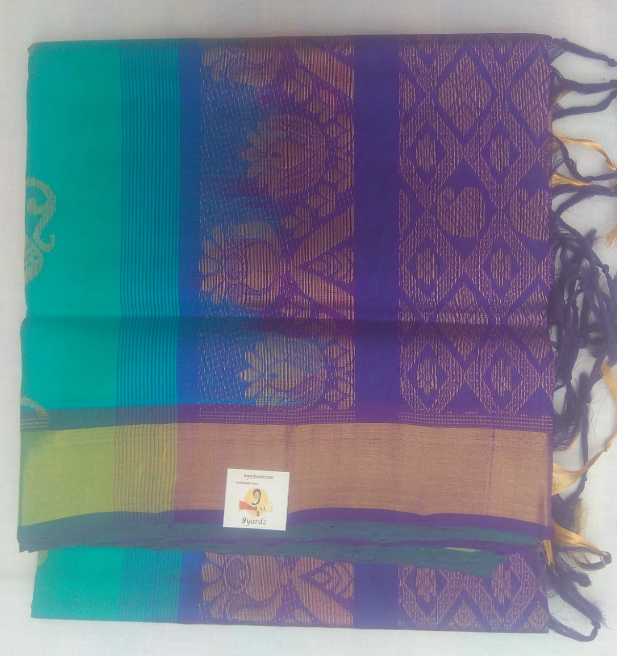 Rich jari butta in body with rich pallu- Andhra Silk Cotton 6 yards
