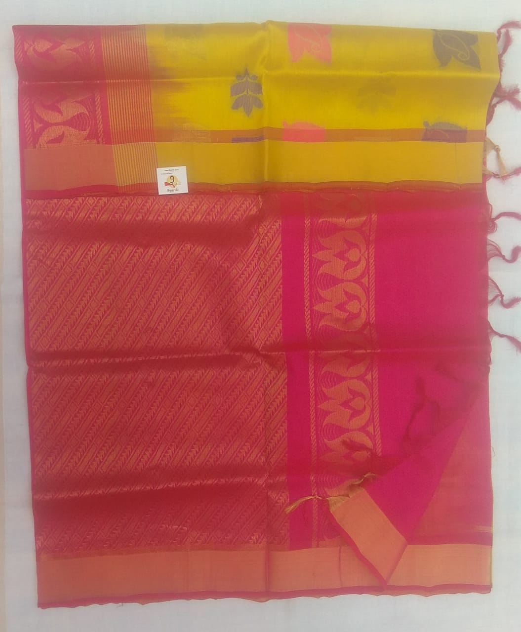 Rich jari butta in body with rich pallu- Andhra Silk Cotton 6 yards