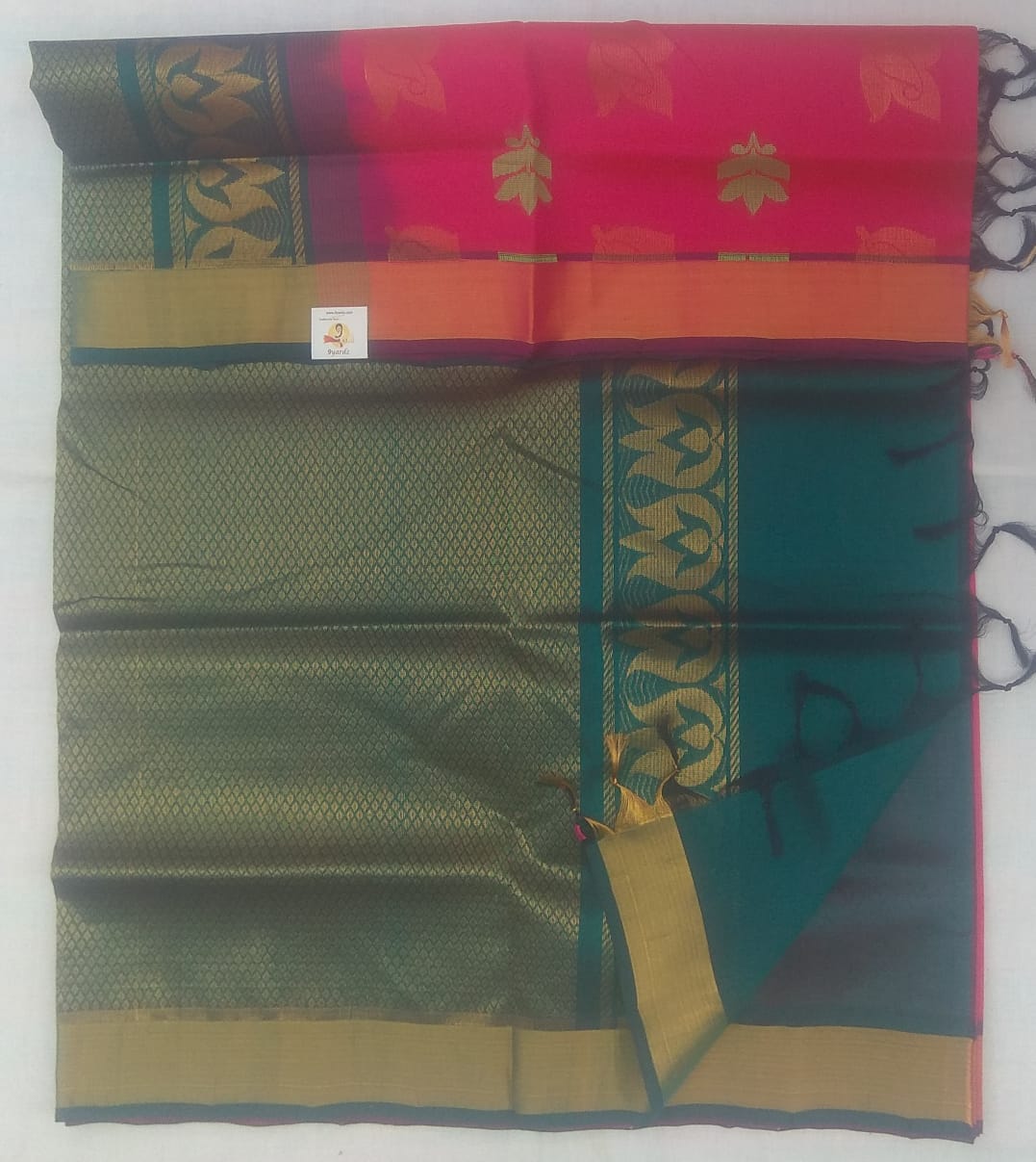 Rich jari butta in body with rich pallu- Andhra Silk Cotton 6 yards