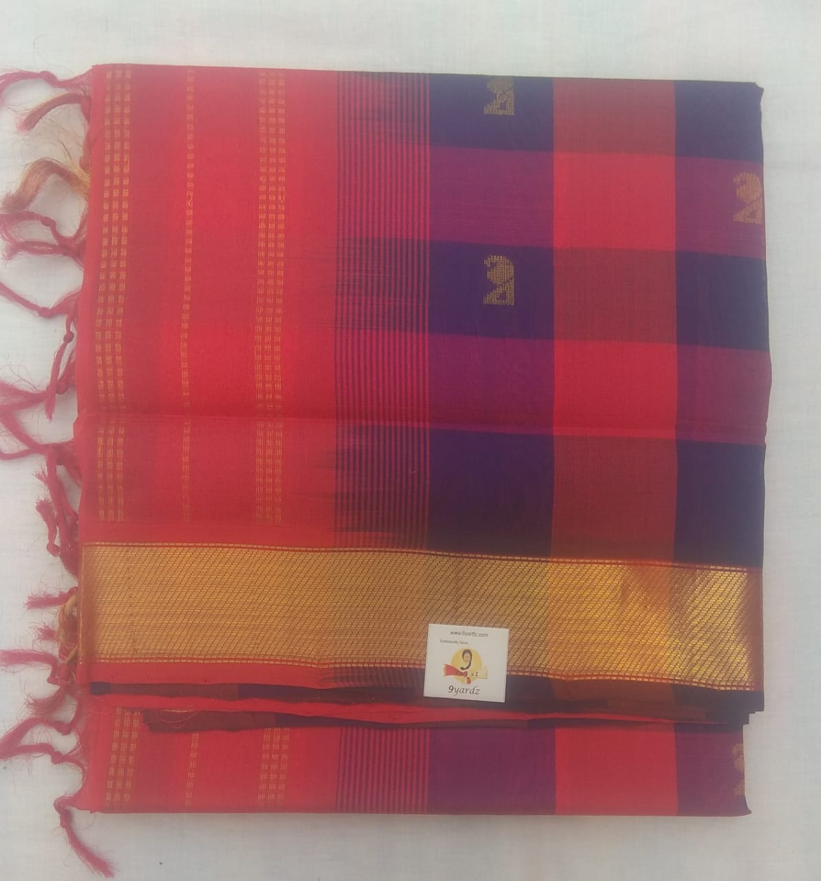 Paalum pazhamum kattam and Butta in body- Andhra Silk Cotton 6 yards