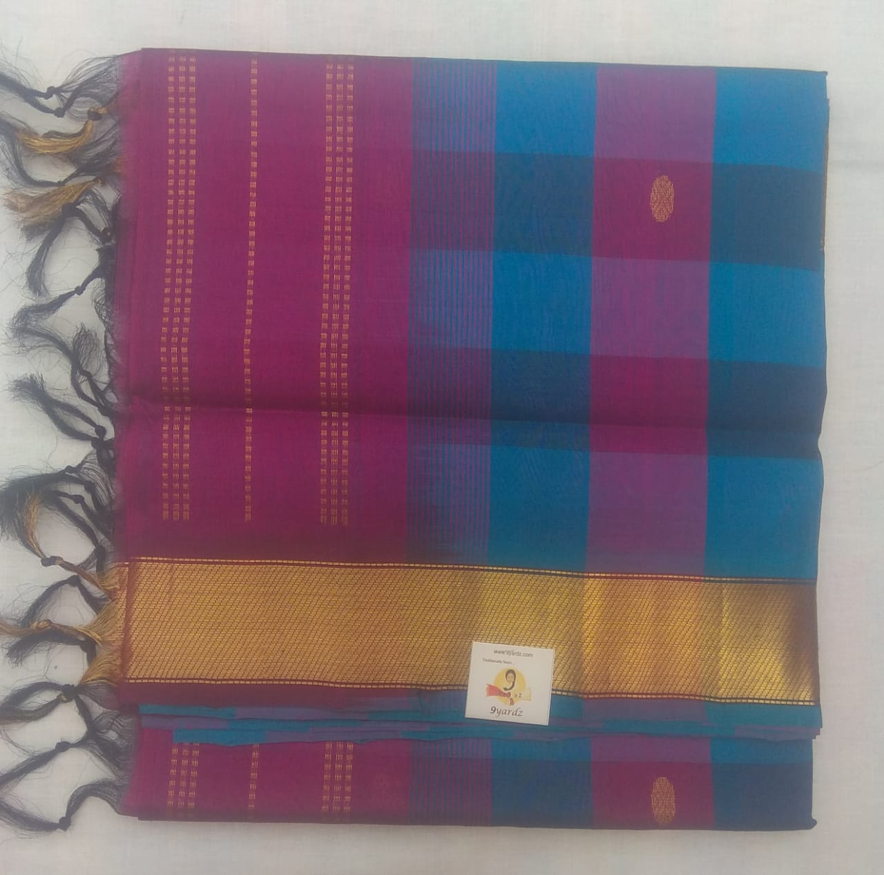 Paalum pazhamum kattam and Butta in body- Andhra Silk Cotton 6 yards