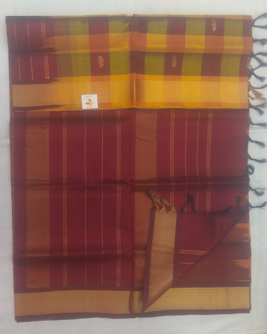Paalum pazhamum kattam and Butta in body- Andhra Silk Cotton 6 yards