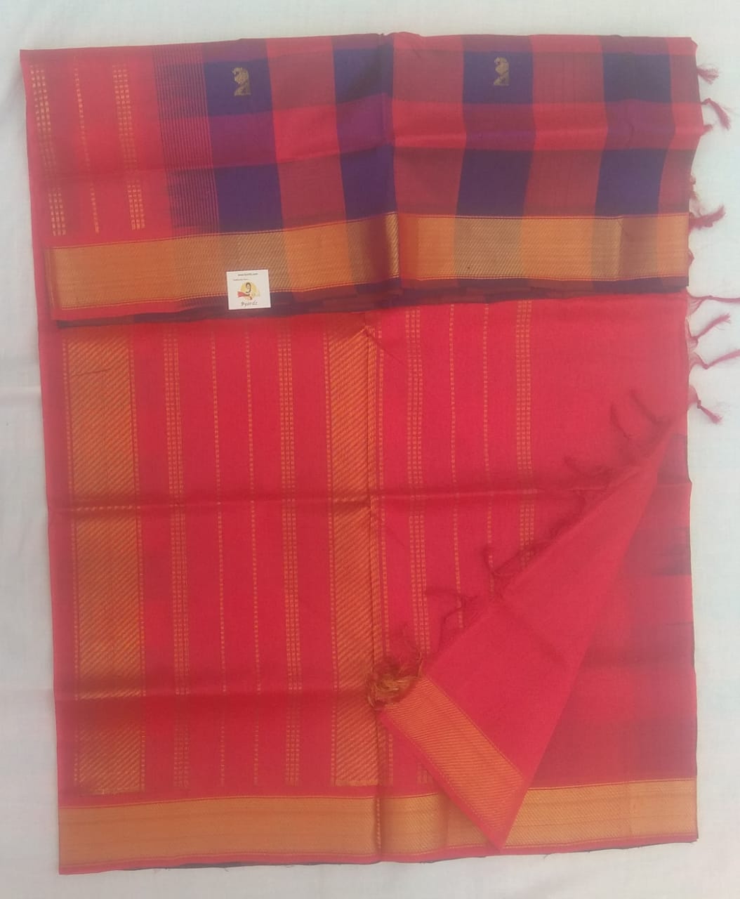 Paalum pazhamum kattam and Butta in body- Andhra Silk Cotton 6 yards