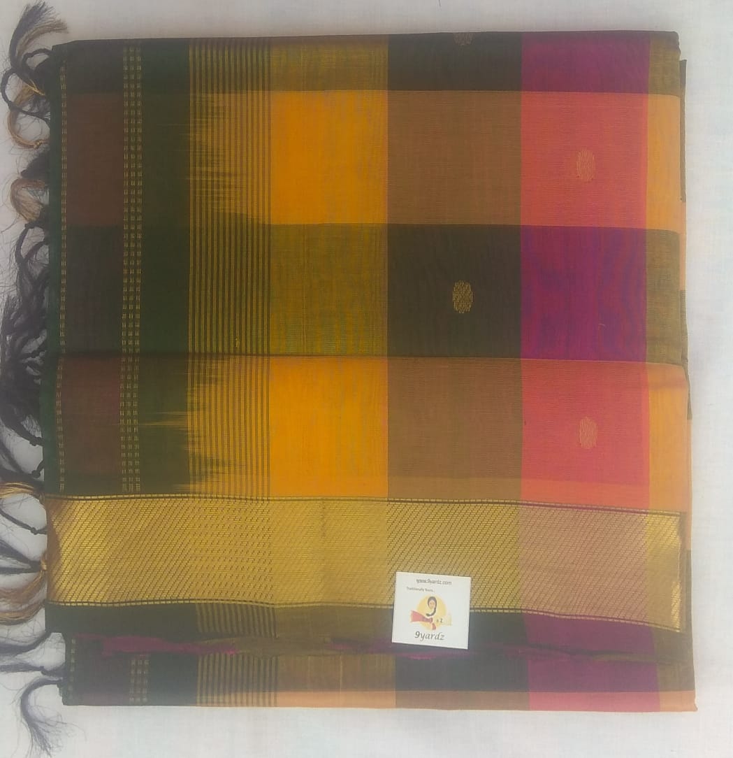 Paalum paalum kattam and Butta in body- Andhra Silk Cotton 6 yards