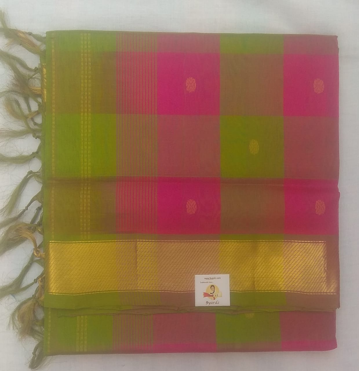 Paalum pazhamum kattam and Butta in body- Andhra Silk Cotton 6 yards