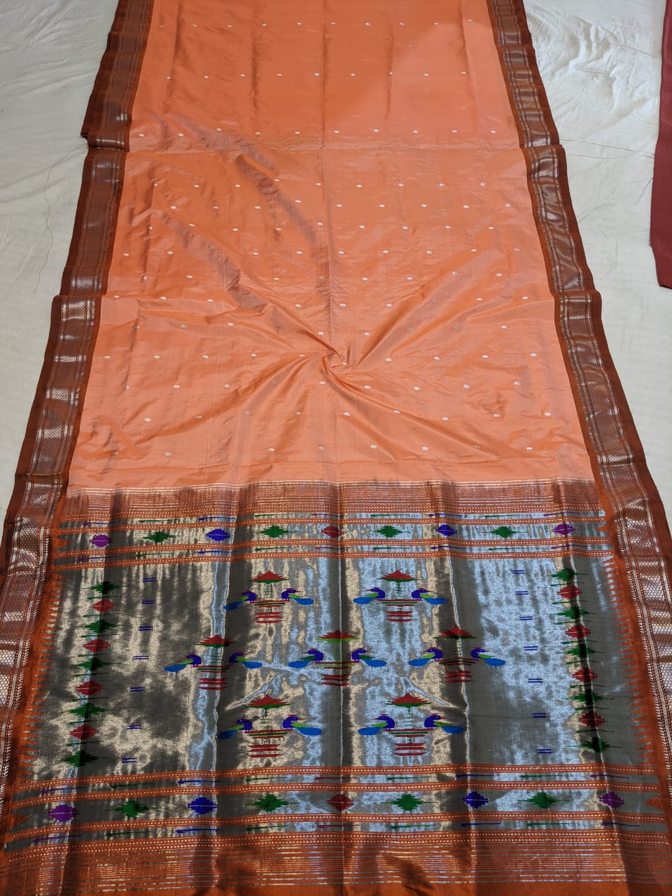 Pure silk paithani 10yardz(madisar)