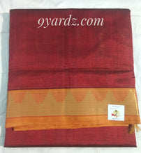 Load image into Gallery viewer, Pure silk cotton - Maroon by orange Vairaoosi
