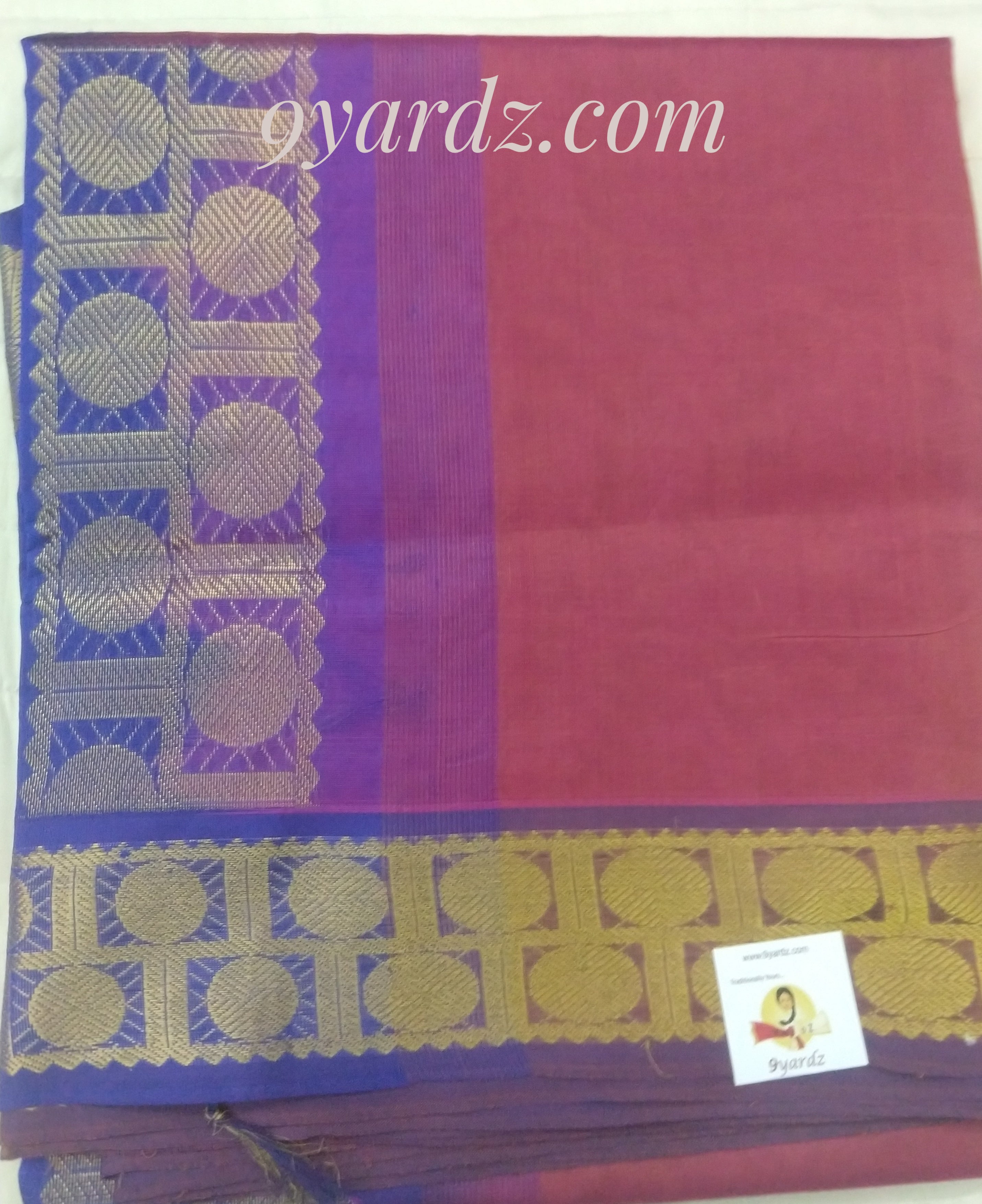 Pure silk cotton - Brick red by blue