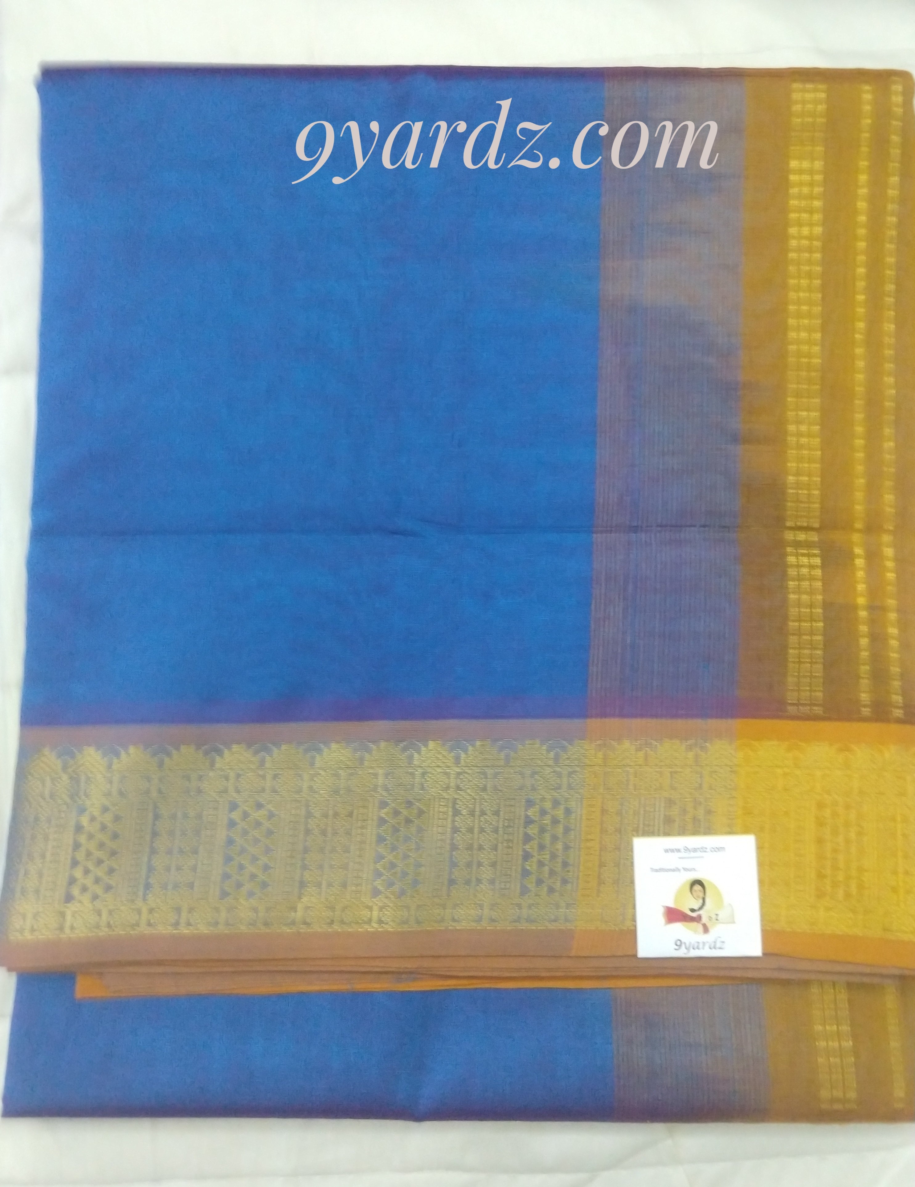 Pure silk cotton - blue by mustard