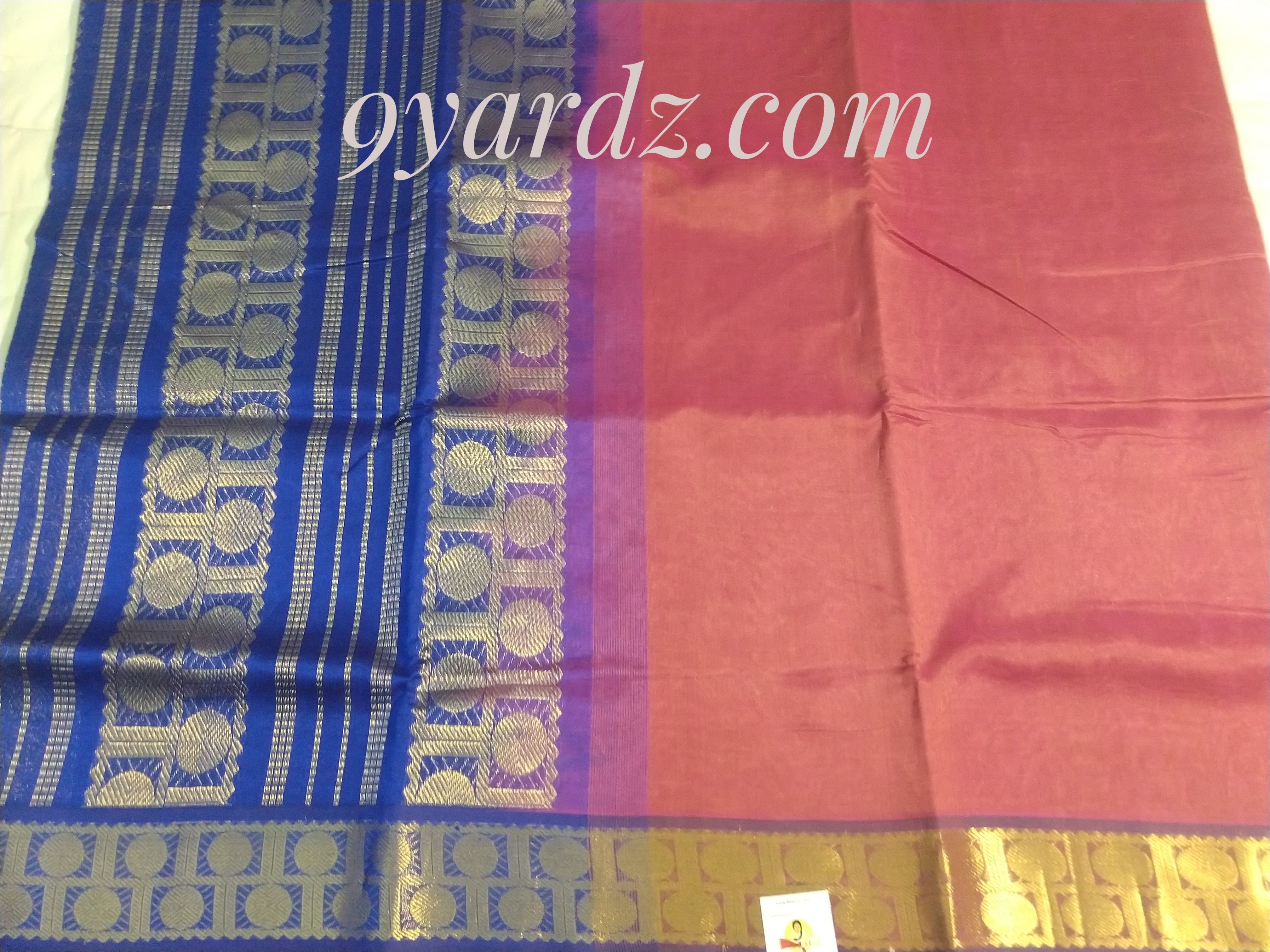Pure silk cotton - Brick red by blue