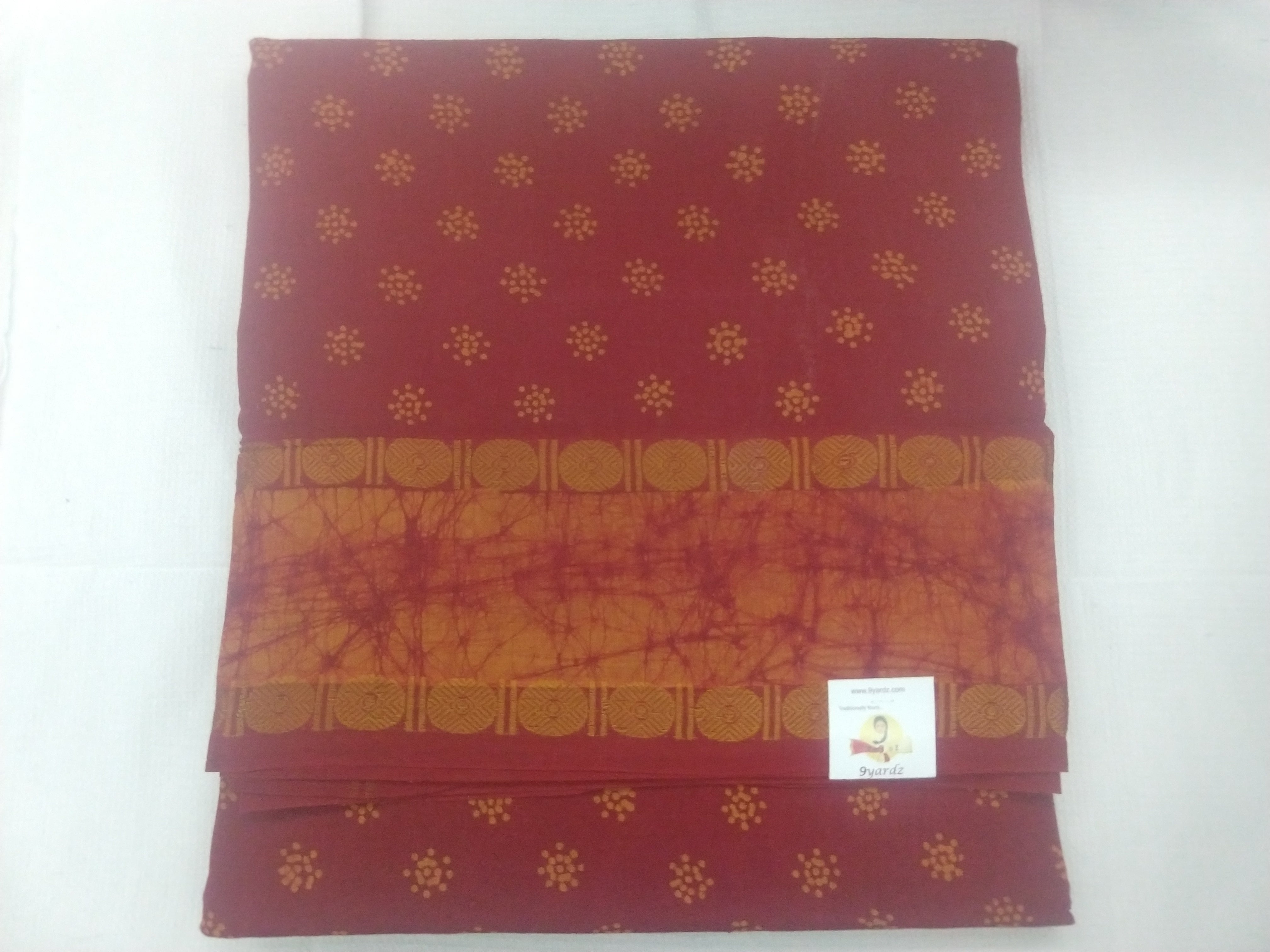 Sungudi Bathik Border- Red