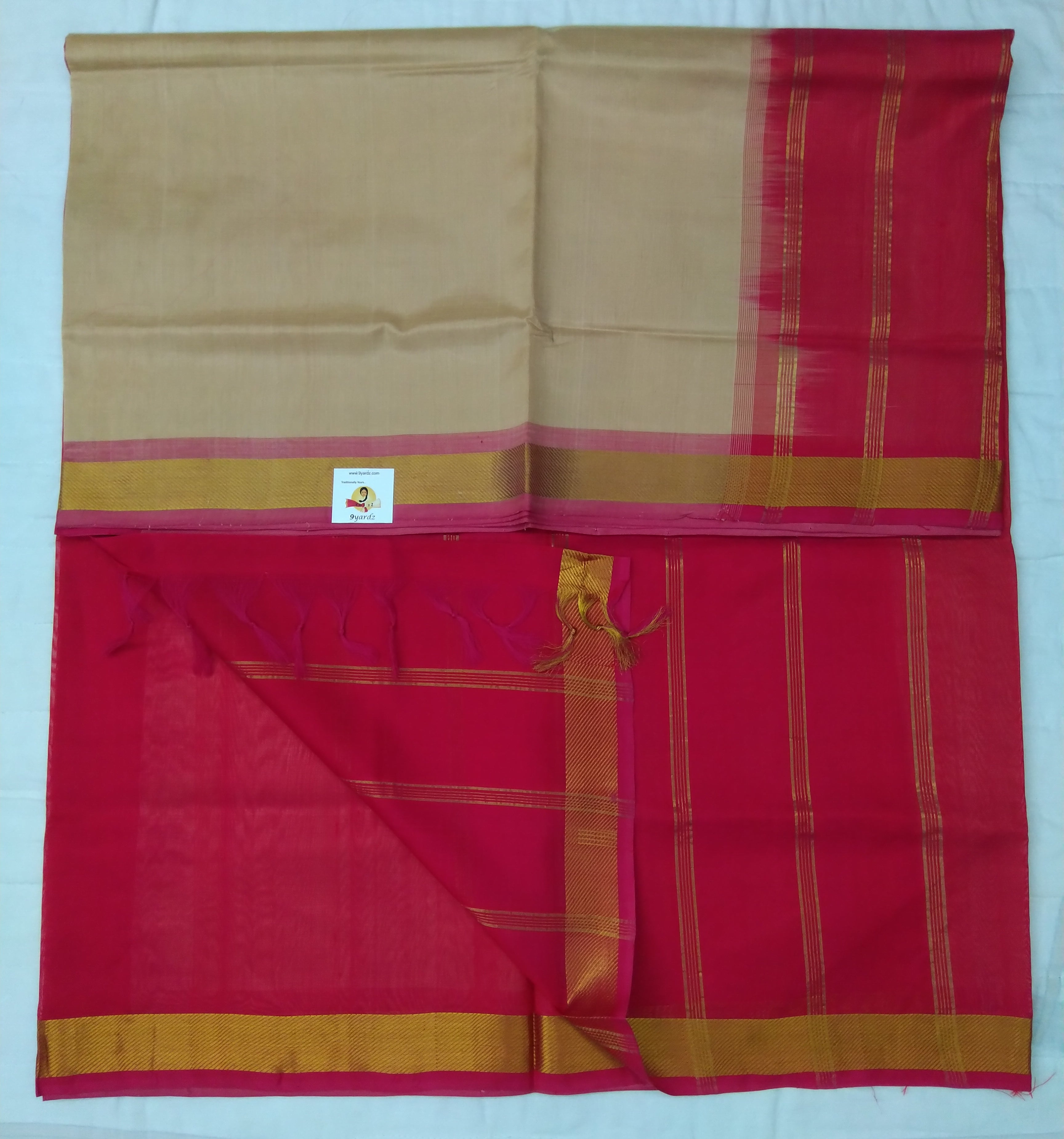 Pure Silk cotton- simple border