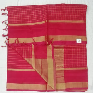 Pure Silk Cotton- Jari Checks