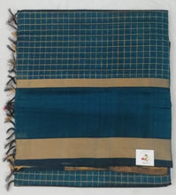 Load image into Gallery viewer, Pure Silk Cotton- Jari Checks