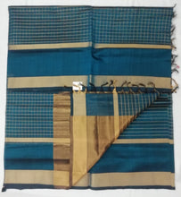 Load image into Gallery viewer, Pure Silk Cotton- Jari Checks
